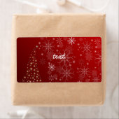 PixDezines Sneeuwvlokken Wit + Rood Etiket (Insitu)