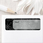 PixDezines Sneeuwvlokken Wit + Zwart Etiket (Insitu)