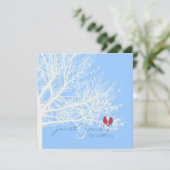 PixDezines Sneeuwvogels | Herfst + winteruitnodigi Kaart (Staand voorkant)