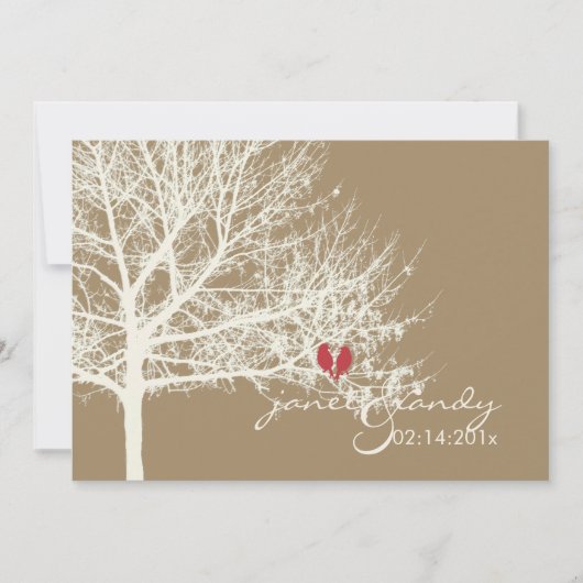 PixDezines Sneeuwvogels | Herfst + winteruitnodigi Kaart (Voorkant)