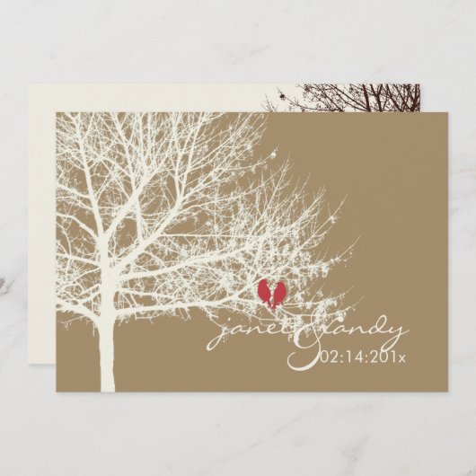 PixDezines Sneeuwvogels | Herfst + winteruitnodigi Kaart (Voorkant / Achterkant)