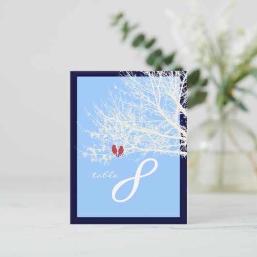 PixDezines sneeuwvogels tafelkaarten Briefkaart (Staand voorkant)