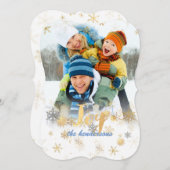 PixDezines Snowflakes/Gold/Silver/vakantiekaarten Feestdagenkaart (Voorkant / Achterkant)