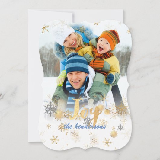 PixDezines Snowflakes/Gold/Silver/vakantiekaarten Feestdagenkaart (Voorkant)