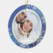 PixDezines Snowflakes het Malplaatje van de Foto W Keramisch Ornament (Links)