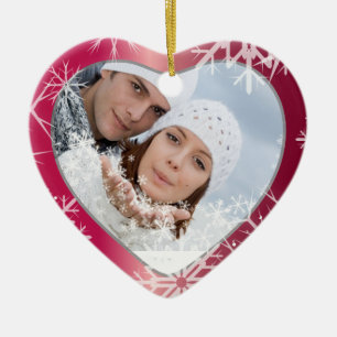 PixDezines Snowflakes het Malplaatje van de Foto W Keramisch Ornament