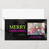 PixDezines Snowflakes, Kerstmis, DIY kleuren... Feestdagenkaart (Voorkant / Achterkant)