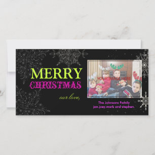 PixDezines Snowflakes, Kerstmis, DIY kleuren... Feestdagenkaart