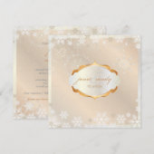 PixDezines Snowflakes, roze champagne op ijs Kaart (Voorkant / Achterkant)