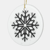 PixDezines Snowflakes White + Black Keramisch Ornament (Links)