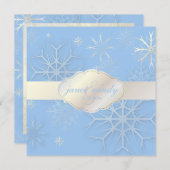 PixDezines Snowflakes, Winter Wedding/DIY kleur! Kaart (Voorkant / Achterkant)