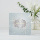 PixDezines SNOWFLAKES/WINTER WEDDING Kaart (Staand voorkant)