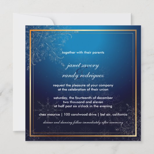 PixDezines Snowflakes, Winterevenementen Kaart (Achterkant)