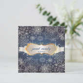 PixDezines Snowflakes, Winterevenementen Kaart (Staand voorkant)