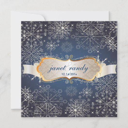 PixDezines Snowflakes, Winterevenementen Kaart (Voorkant)