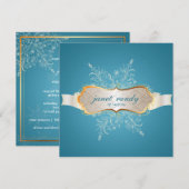 PixDezines Snowflakes, Winterevenementen Kaart (Voorkant / Achterkant)