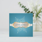 PixDezines Snowflakes, Winterevenementen Kaart (Staand voorkant)