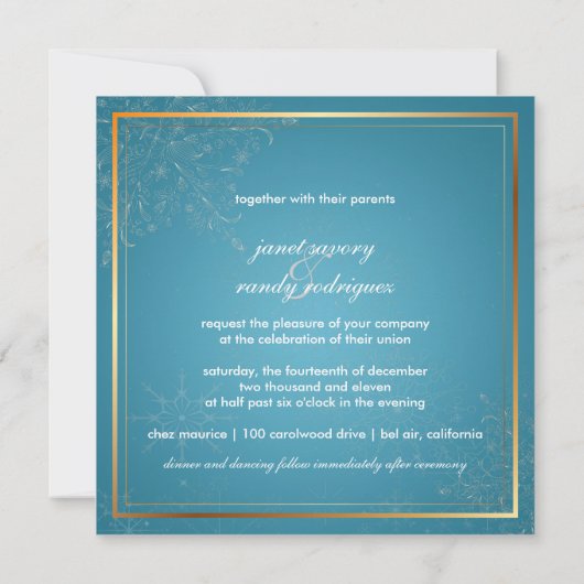 PixDezines Snowflakes, Winterevenementen Kaart (Achterkant)