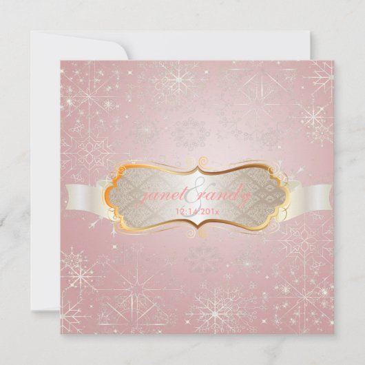 PixDezines Snowflakes, Winterevenementen Kaart (Voorkant)