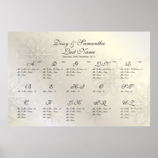 PixDezines Snowflakes, zitvlak door Alpha Poster (Voorkant)