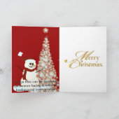 PixDezines Snowman/Ggloeiende kerstboom Feestdagen Kaart (Binnen)