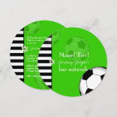 PixDezines soccer bar mitzvah/DIY kleur Kaart (Voorkant / Achterkant)