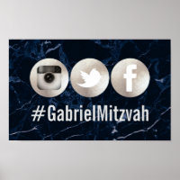 PixDezines Social Media Hashtag, Feestposter