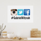 PixDezines sociale hashtag Poster (Keuken)