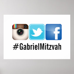 PixDezines sociale hashtag Poster