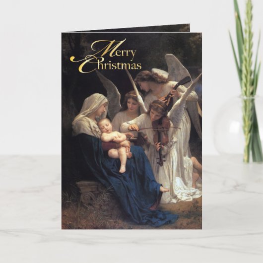 PixDezines Songs of Angels, Holiday Greeting Cards Feestdagen Kaart (Voorkant)
