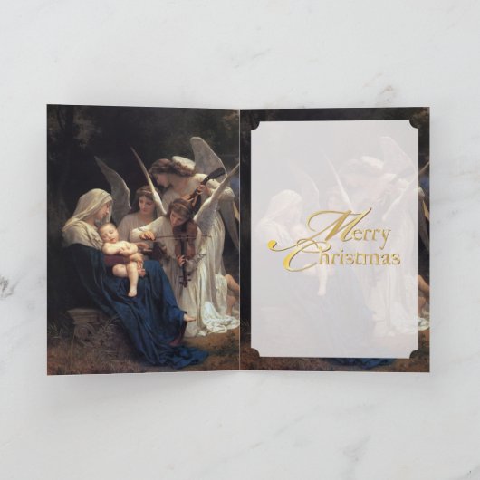 PixDezines Songs of Angels, Holiday Greeting Cards Feestdagen Kaart (Binnen)