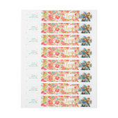 PixDezines sophie's tuin/bloemrijke waterverf Adreslabel Wikkel (Vel)