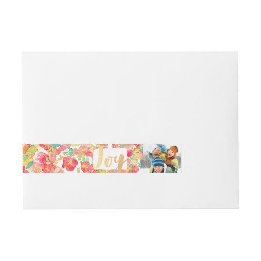 PixDezines sophie's tuin/bloemrijke waterverf Adreslabel Wikkel (Voorkant)