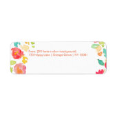 PixDezines sophie's tuin/bloemrijke waterverf Etiket (Voorkant)