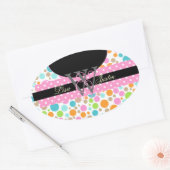 PIxDezines Sorbet Stippen/DIY kleuren! Ovale Sticker (Envelop)
