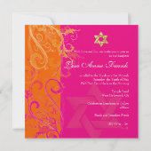 PixDezines Sorbet Swirls, Bat Mitswa Kaart (Achterkant)