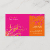 PixDezines Sorbet Swirls/Pink+Tangerine Visitekaartje (Achterkant)