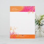 PixDezines Sorbet Swirls+verwijderbare kunstdeco r Persoonlijk Briefhoofd (Staand voorkant)