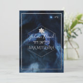 PixDezines Space Exploration Bar Mitzvah Kaart (Staand voorkant)