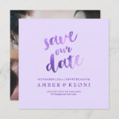 PixDezines sparen Datum/Lila/Lavender/DIY Achtergr Kaart (Voorkant / Achterkant)