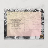 PixDezines sparen de Datum/de Blush Roze Confetti Aankondigingskaart (Achterkant)