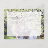 PixDezines sparen de Datum/de Faux Roos Gold Confe Aankondigingskaart (Achterkant)