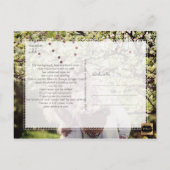 PixDezines sparen de Datum/de Faux Roos Gold Confe Aankondigingskaart (Achterkant)