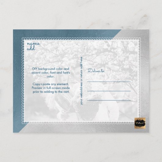 PixDezines sparen de Datum/de Moderne Kleuren van Aankondigingskaart (Achterkant)