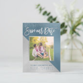 PixDezines sparen de Datum/de Moderne Kleuren van  Aankondigingskaart (Staand voorkant)