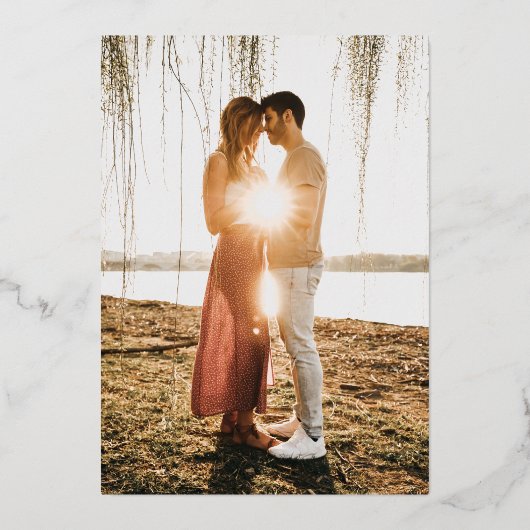 PixDezines sparen onze Datum Luxe Folie Inv Folie Uitnodiging (Achterkant)