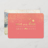 PixDezines — Specificaties Faux Gold/Opslagdatum/D Save The Date (Voorkant / Achterkant)