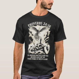 PixDezines Spreuken 24:16 Voor de Rechtvaardige Ma T-shirt