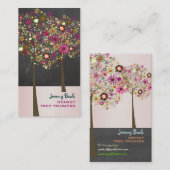 PixDezines Spring Blooms/krijtbord Visitekaartje (Voorkant / Achterkant)