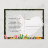 PixDezines Spring Floral Waterverf/bedankt Briefkaart (Achterkant)